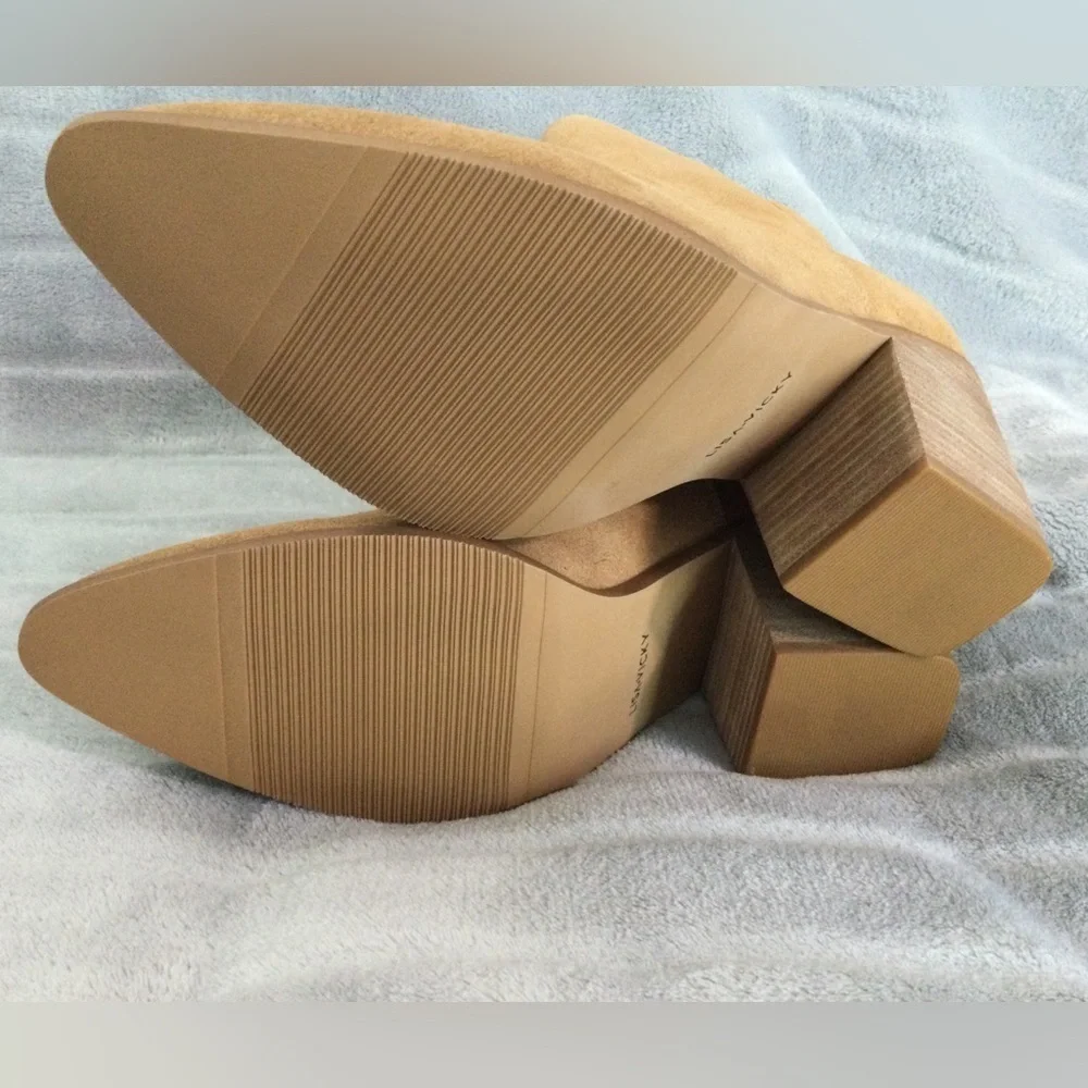 Lisa Vicky Saddle Split Block Heeled Tan Ankle Boots